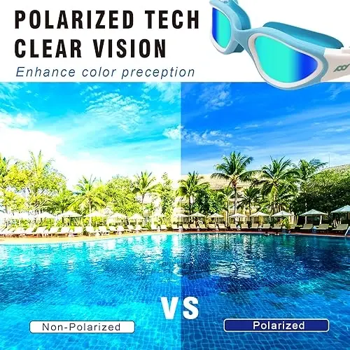 POLARS DESIGN Swim Goggles, Polarized Swimming Goggles Anti-fog for Adult Men Women - 5