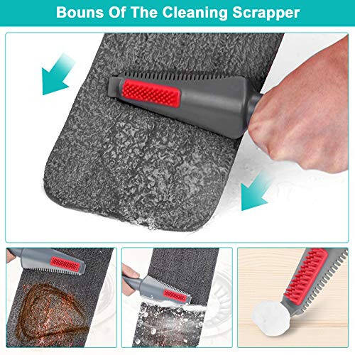 Polda tozalash uchun purkagichli mop 3 dona yuviladigan yostiq bilan - oshxona yog'och pol laminat keramik plitkali pol changini tozalash uchun 800 ml to'ldiriladigan shishali nam quruq mikrofiber mop - 6