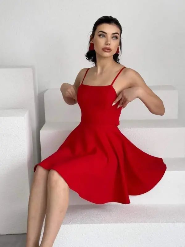 Pole Strap Dress - BÜYÜKBEDENIZ