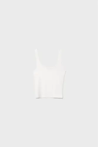 Poliamid t-shirt - Ekru - 6