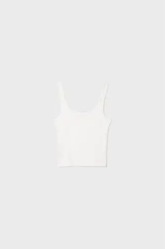Poliamid t-shirt - Ekru - 7