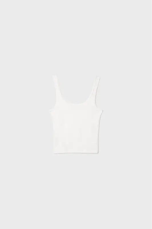 Poliamid t-shirt - Ekru - 7
