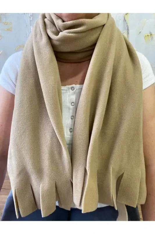 Полярный зимний шарф-БЕЖ - 7