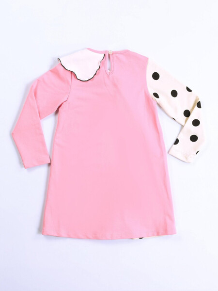 Polka Dot Asymmetrical Ruffled Girls Dress - 10