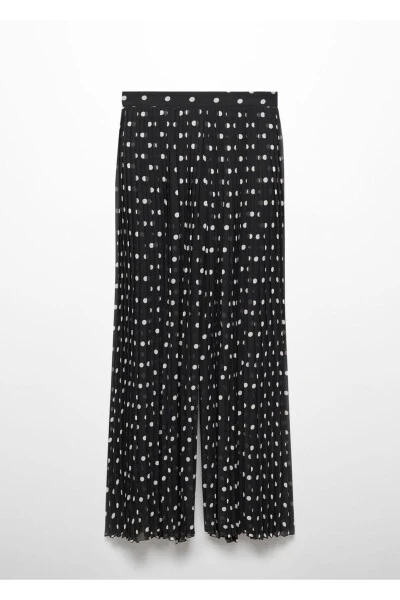 Polka Dot Pleated Pants - 3