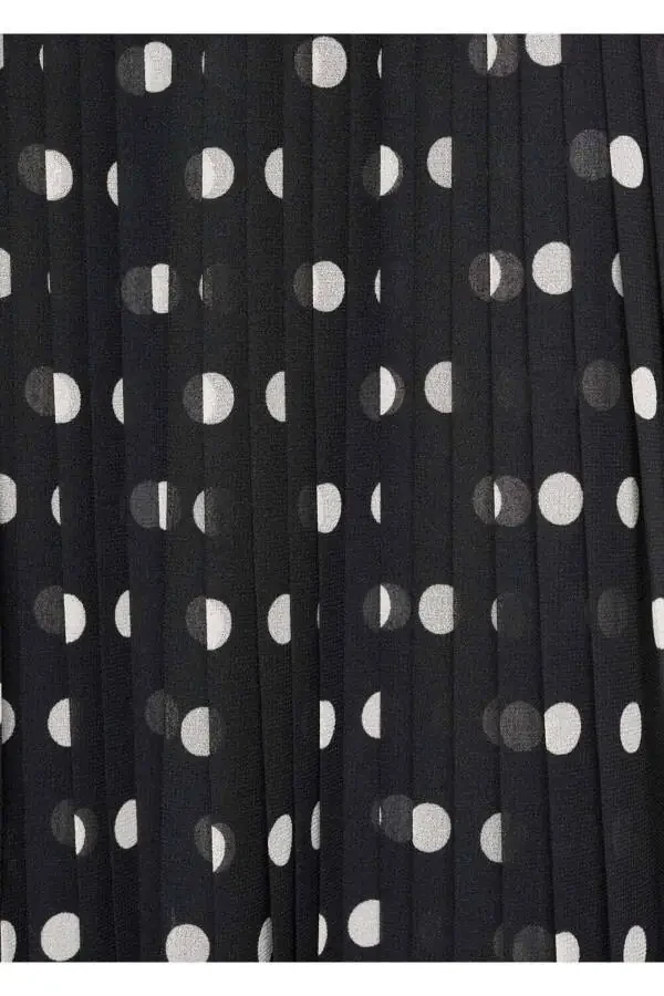 Polka Dot Pleated Pants - 5