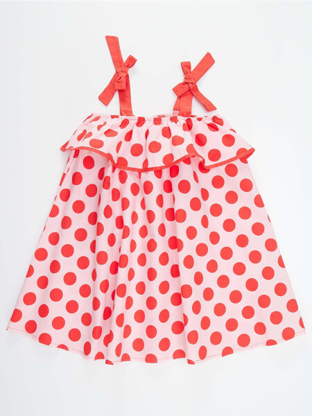 Polka Dot Ruffle Girl Dress - 3