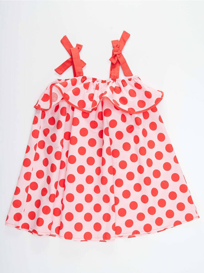 Polka Dot Ruffle Girl Dress - 4