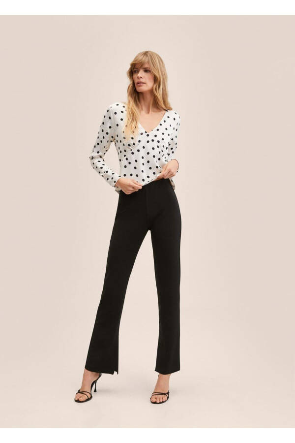 Polka Dot Satin Blouse - 2