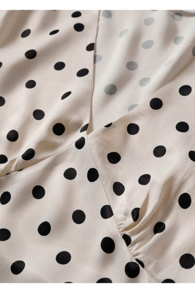 Polka Dot Satin Blouse - 8
