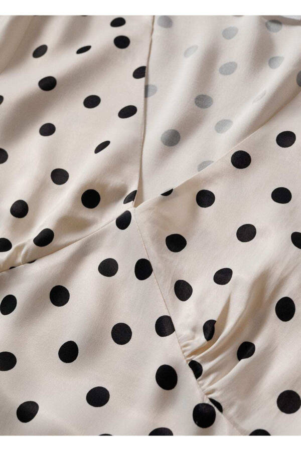 Polka Dot Satin Blouse - 8