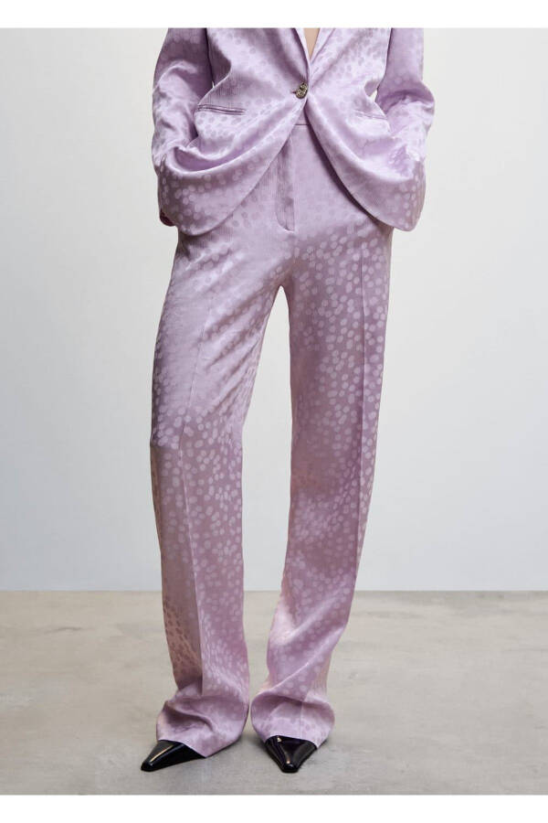 Polka Dot Satin Pants - 1