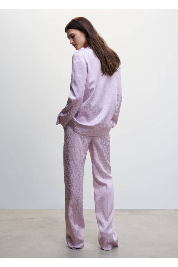 Polka Dot Satin Pants - 4