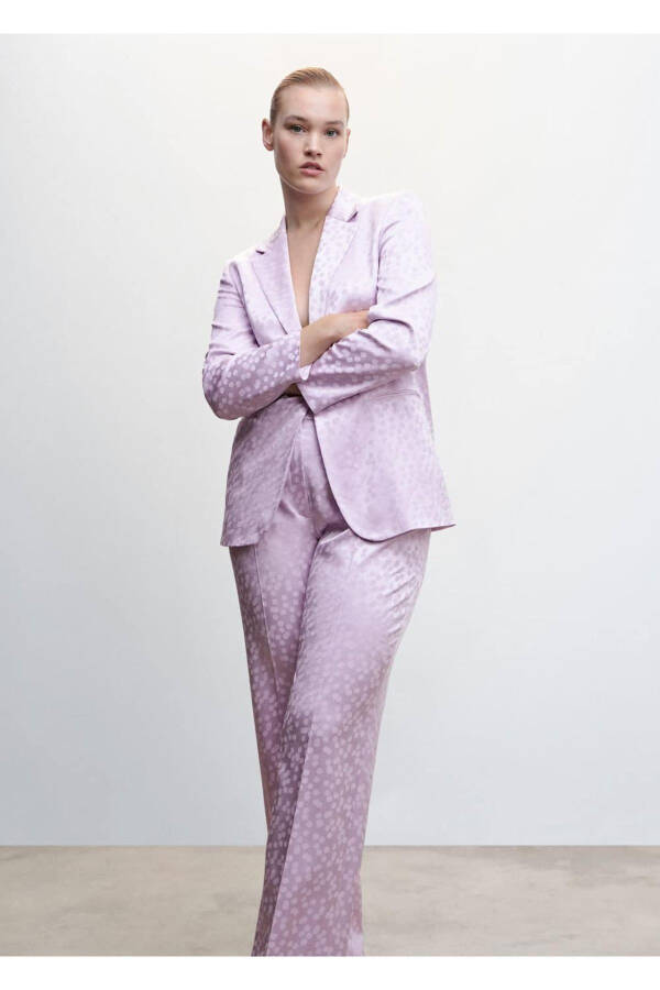 Polka Dot Satin Pants - 7