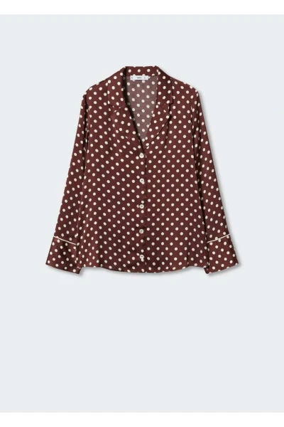 Polka Dot Satin Shirt - 3