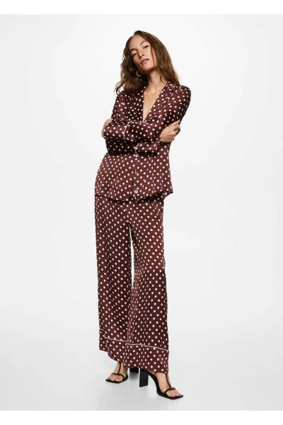 Polka Dot Satin Shirt - 5