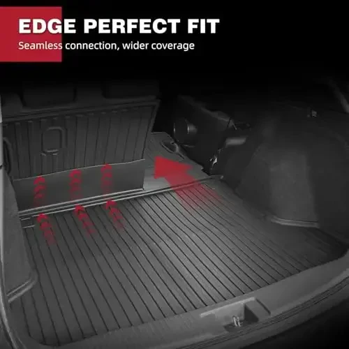 Pollar uchun mos keladigan gilamchalar 2018-2024 Chevrolet Equinox/GMC Terrain (EV uchun emas) Yuk qopqog'i Bagaj uchun gilamcha Barcha ob-havo himoyasi Orqa o'rindiq uchun gilamcha Chevy Equinox og'ir yuk aksessuarlari uchun mos - 5