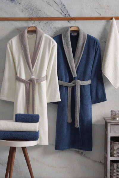 Polly Family Bathrobe Set-pink Ivory-moonlit - ALTINBAŞAK