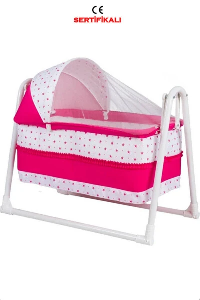 Polly Lüks Portatif Sallanır Sepet Beşik Hamak Beşik Pembe-PEMBE - POLLY BABY