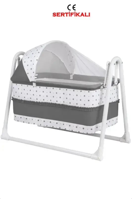 Polly Lyuks Portativ Sallanadigan Savat Beshik Hamak Beshik-kulrang-KULRANG - POLLY BABY