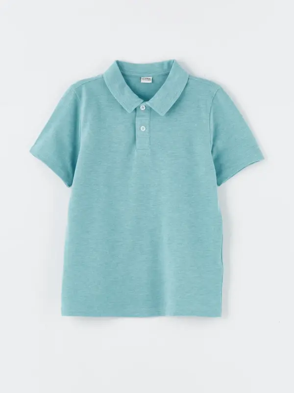 Polo Collar Basic Short Sleeve Boys T-Shirt-Turquoise - LC WAIKIKI