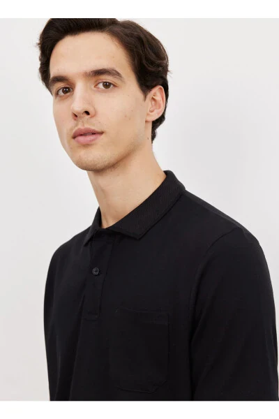 Polo Collar Black Men's T-shirt 4a9000000004 - 3