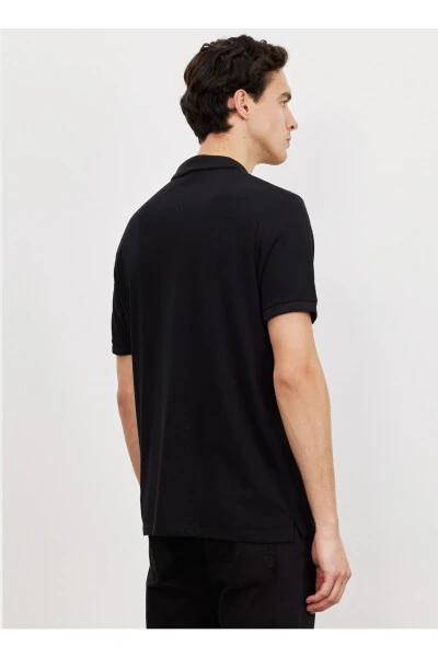 Polo Collar Black Men's T-shirt 4a9000000004 - 5