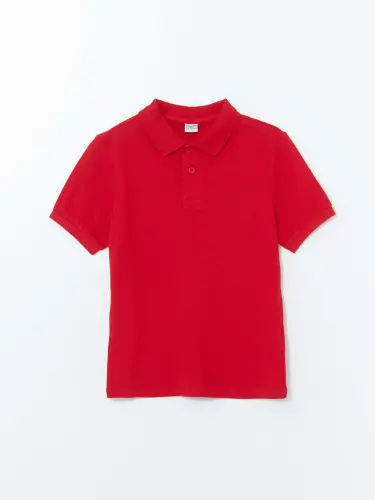 Polo Collar Boys' T-Shirt - Red - LC WAIKIKI (1)