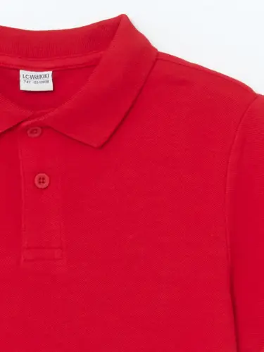 Polo Collar Boys' T-Shirt - Red - 3