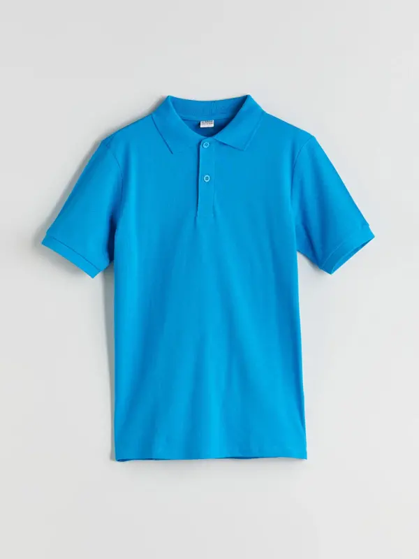 Polo Collar Boy's T-Shirt - Turquoise - 2