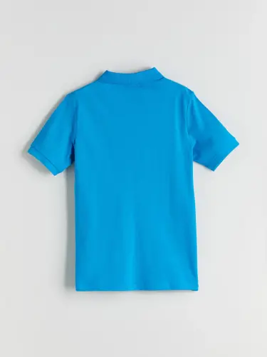 Polo Collar Boy's T-Shirt - Turquoise - 4