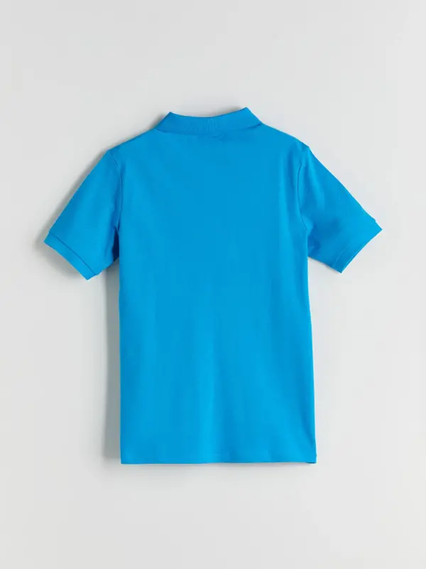 Polo Collar Boy's T-Shirt - Turquoise - 4