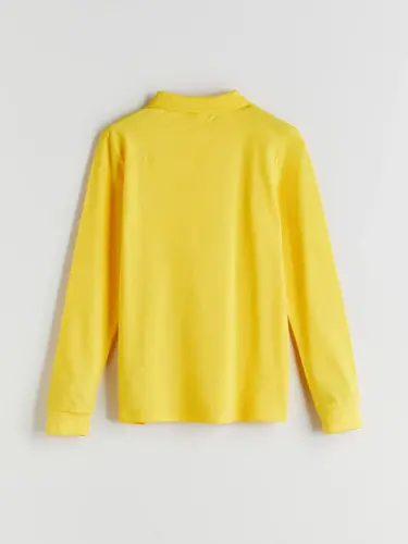 Polo Collar Boy's T-Shirt-Yellow - 3