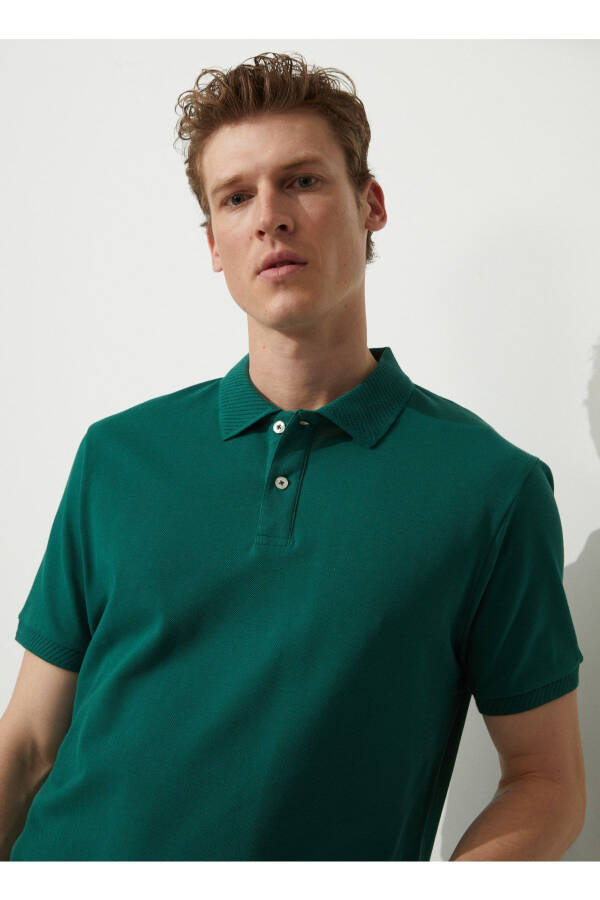Polo Collar Dark Green Men's T-shirt 4a9000000001 - 3