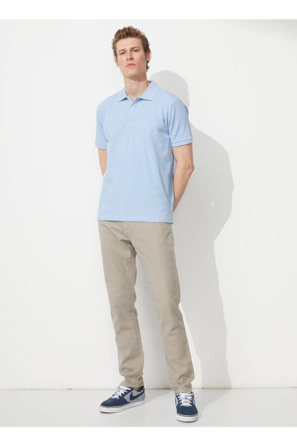 Polo Collar Light Blue Men's T-shirt 4a9000000001 - 2