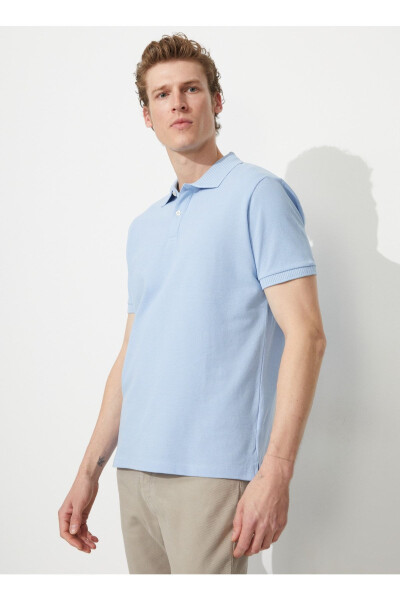Polo Collar Light Blue Men's T-shirt 4a9000000001 - 5