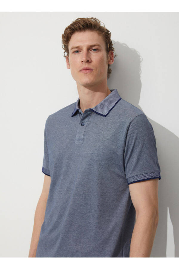 Polo Collar Navy Blue - White Men's T-shirt 4a9000000 - 4