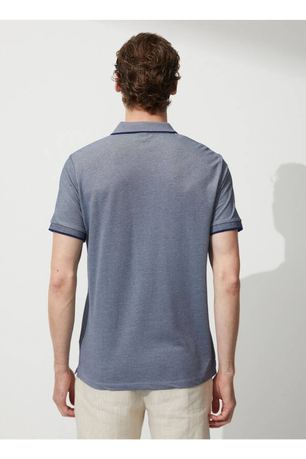 Polo Collar Navy Blue - White Men's T-shirt 4a9000000 - 7