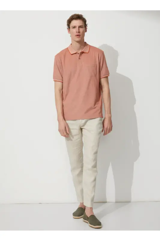 Polo Collar Tile Melange Men's T-shirt 4a9000000004 - 2