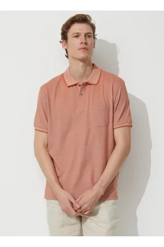 Polo Collar Tile Melange Men's T-shirt 4a9000000004 - 3