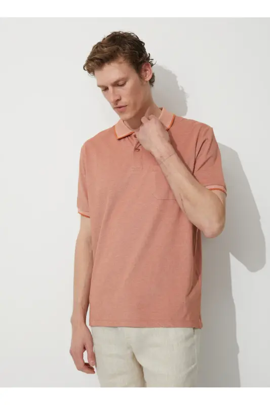 Polo Collar Tile Melange Men's T-shirt 4a9000000004 - 4