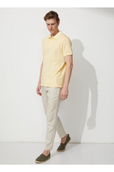 Polo Collar Yellow - White Men's T-shirt 4a9000000003 - 2