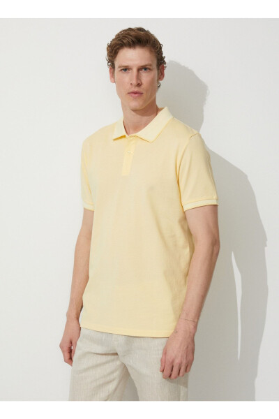 Polo Collar Yellow - White Men's T-shirt 4a9000000003 - 3
