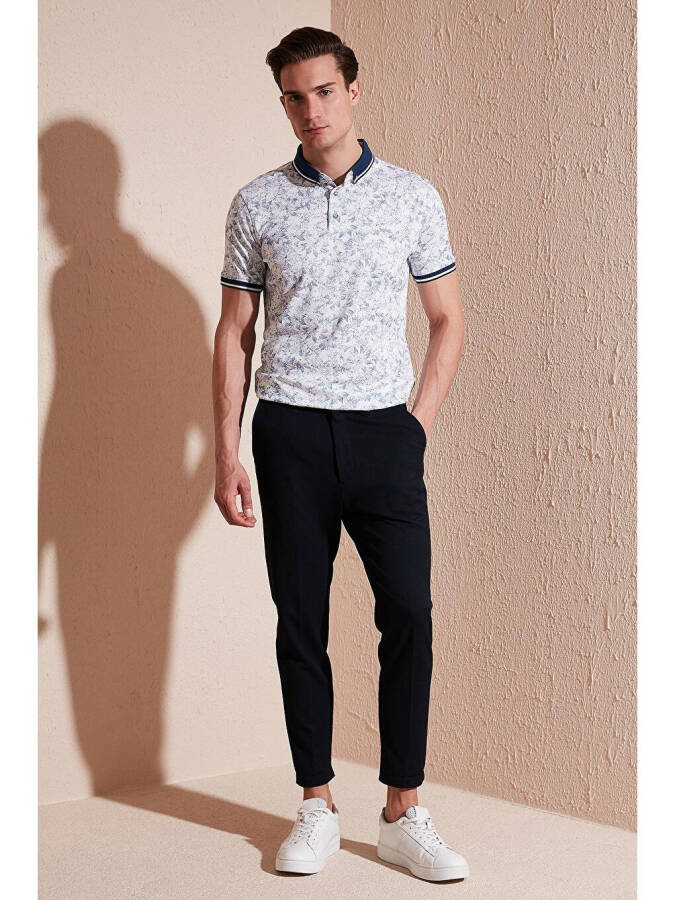 Поло из хлопка Slim Fit с пуговицами 646B3300 - 7