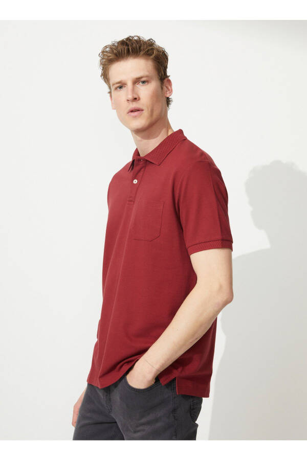 Polo Neck Burgundy Men's T-shirt 4a9000000002 - 4
