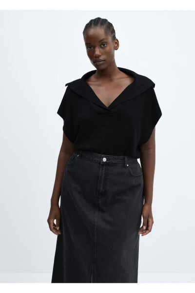 Polo Neck Knitted Vest - 6