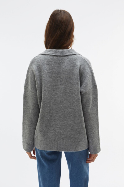 POLO NECK LOOSE FIT SWEATER - 2