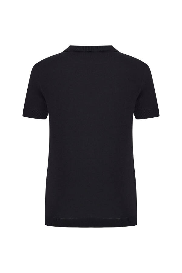 Polo Neck Modal Short Sleeve Sweater - 6