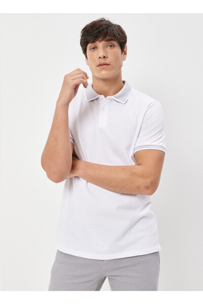Polo Neck White Men's T-shirt 4a9000000003 - 4