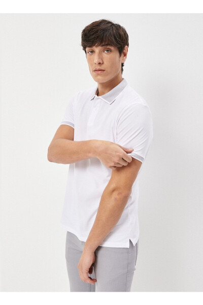 Polo Neck White Men's T-shirt 4a9000000003 - 5